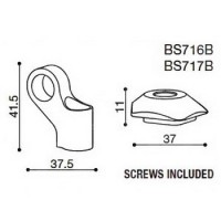 Závitová redukce BS717B pro zpětná zrcátka RIZOMA pro motocykly DUCATI Multistrada 1200/S - Pravá strana, černá  (1sada)